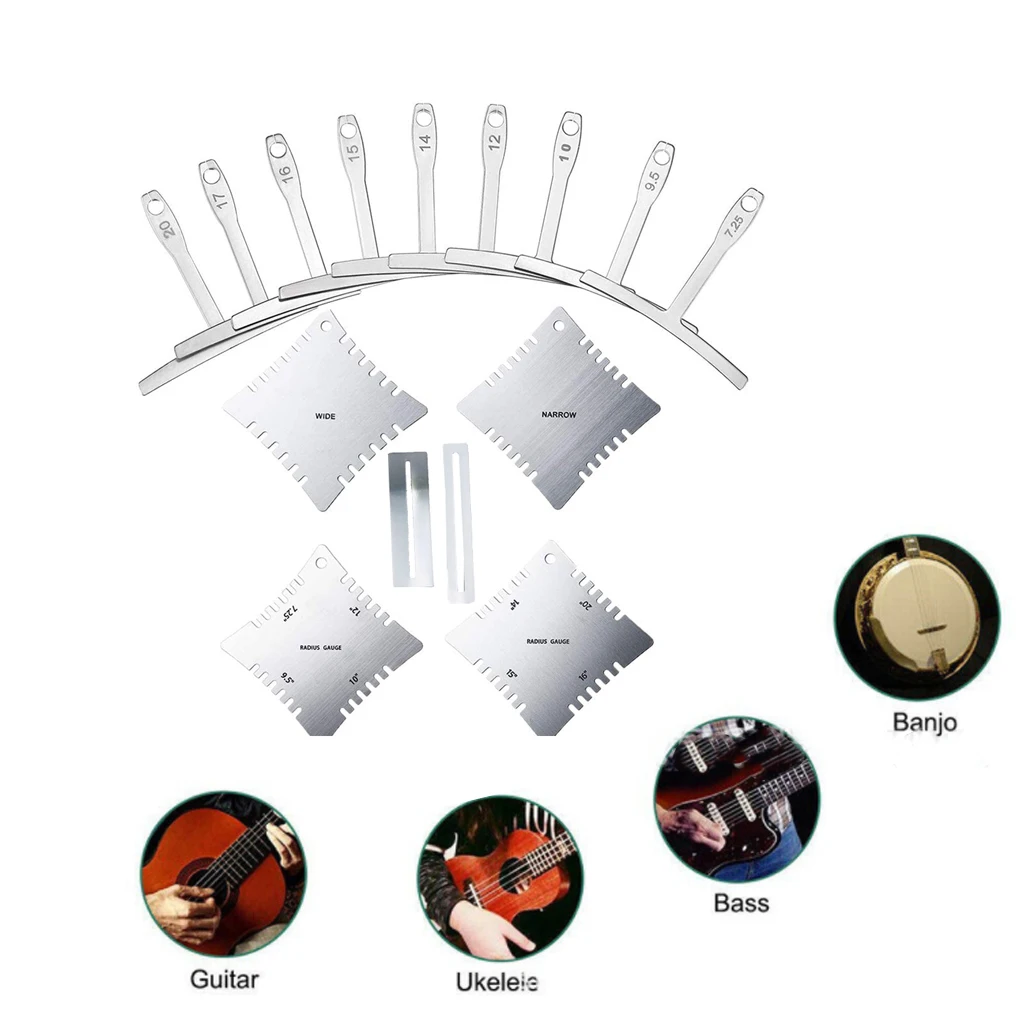 

Guitar Tools Musical Instruments with Fingerboard Caliper Protective Gasket