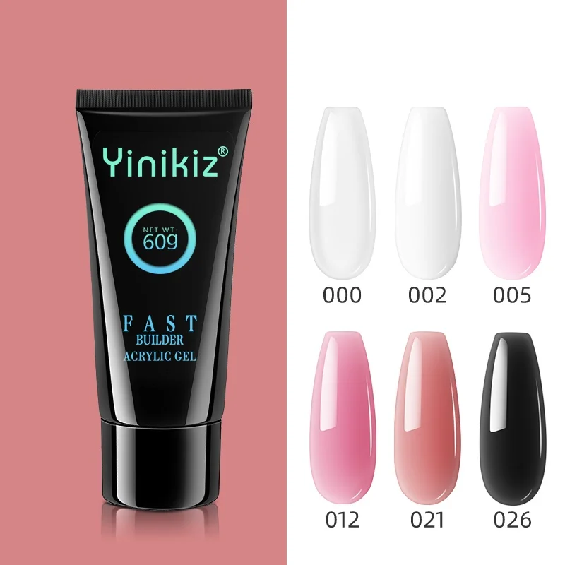 

Набор для маникюра Yinikiz 60 мл, средство для быстрого наращивания, Полупостоянный УФ-лак для пальцев, инструмент для дизайна ногтей
