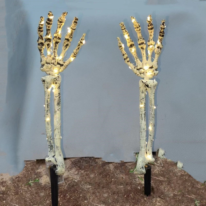 

Realistic Skeleton Arm Stakes Halloween Outdoor Decoration Patio Lawn LED Stake