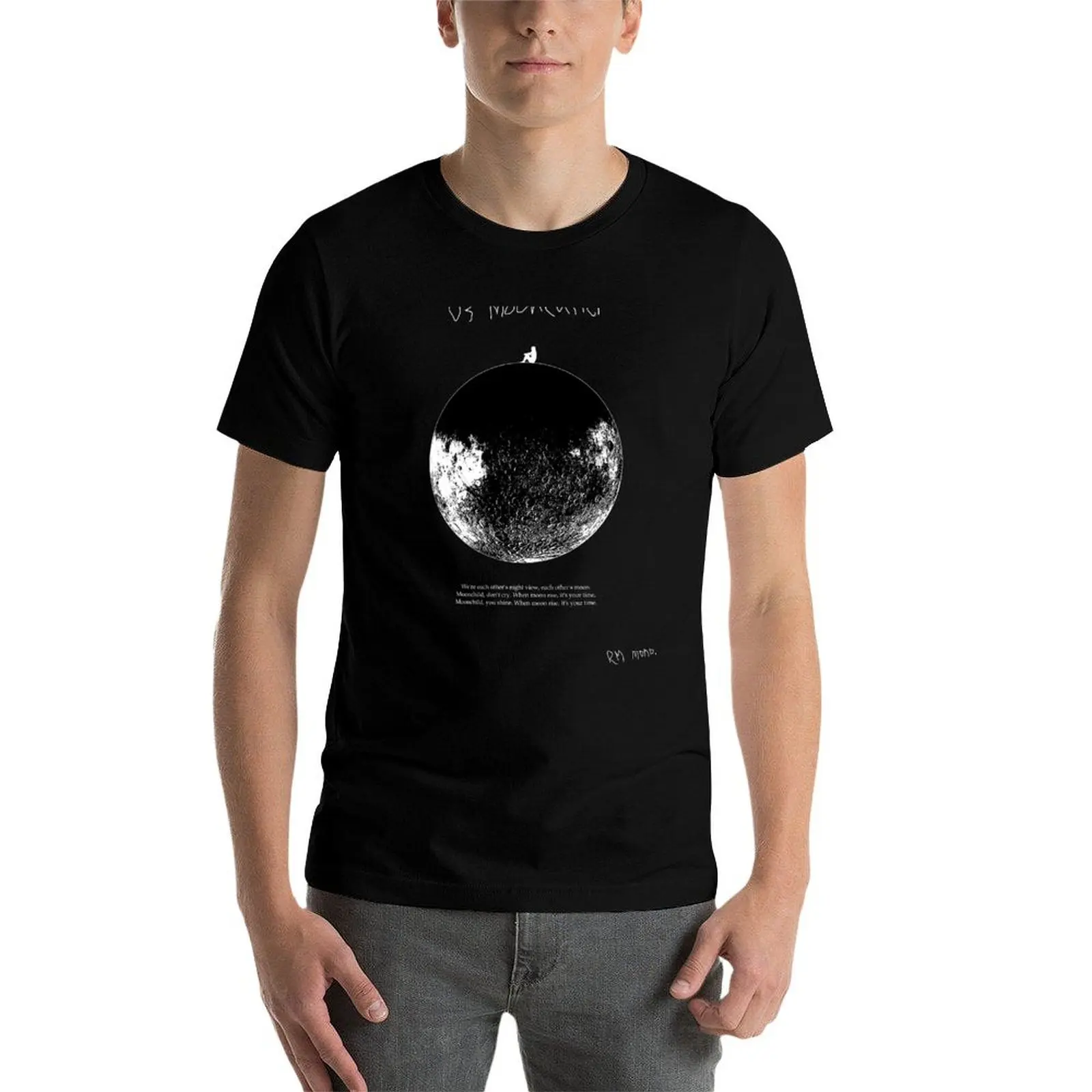 Фото RM Моноколесо. Футболка Dark Moonchild больших размеров, летняя повседневная футболка №3