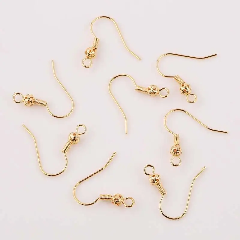 

20 шт./упаковка, медные серьги-кольца с покрытием из 18-каратного золота