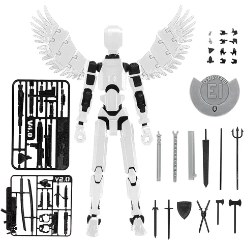 Экшн-фигурка робота-манекена с 3D принтом Титан 13, многошарнирная подвижная 3d-фигурка, манекен для родителей и детей