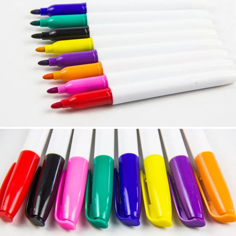 

8 Pcs/lot Colorful Whiteboard Pen for School classroom Supplies Student drawing white Board Markers highlighters colores art set
