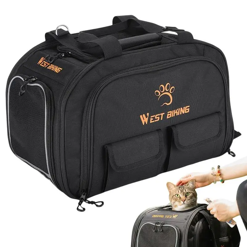 

Pet Bicycle Basket Dog Bike Basket Detachable Bicycle Basket Pet Carrier Outdoor Bicycle Basket Bag For Travel Shopping Camping
