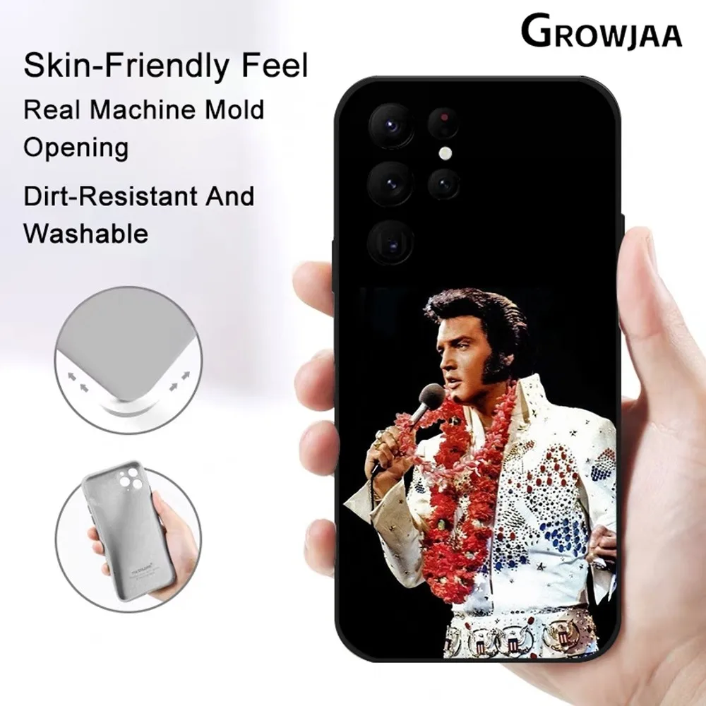 Singer E-Elvis P-Presley Phone Case for Samsung Galaxy S24 Ultra S22 S23 S21 S20 5G Protective Silicone TPU Funda