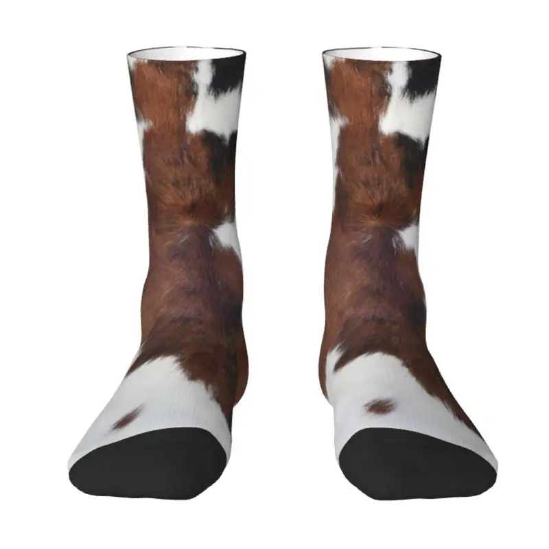 

Мужские короткие носки унисекс из коровьей кожи с 3D-принтом