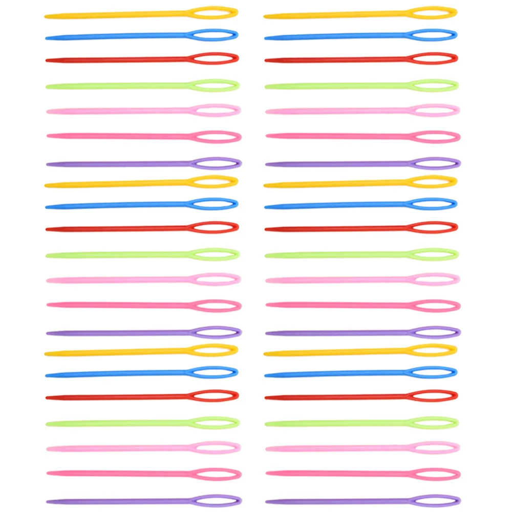 

Sweater Needle Handmade Craft Tool Yarn Sewing Needles Knitting Learning Colorful Plastic Supplies