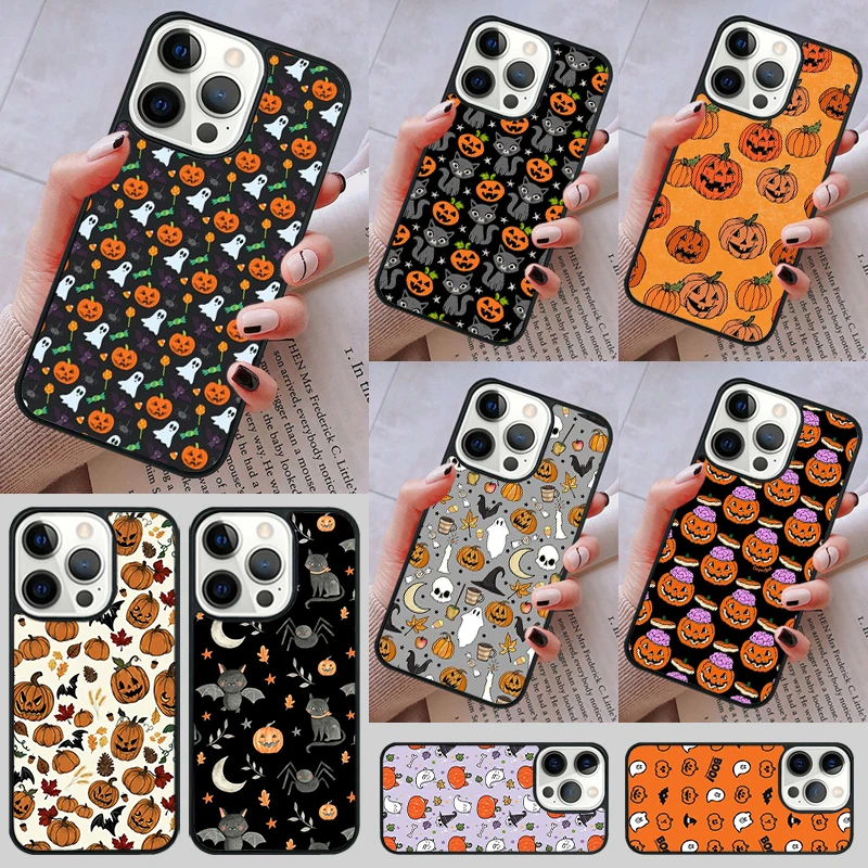Чехол для телефона с изображением Хэллоуина тыквы и ужасов чехол iPhone 14 13 15 16 Pro Max