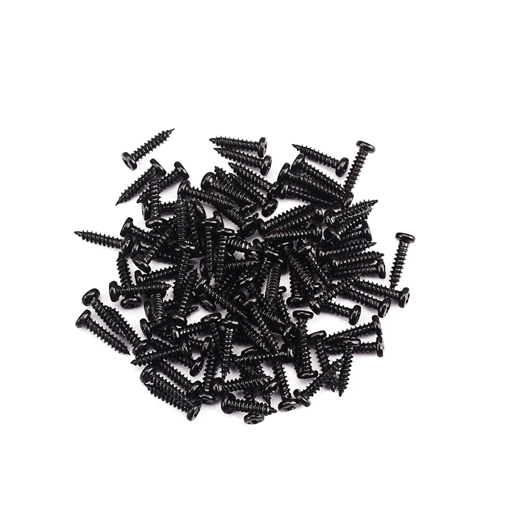 

50 PCS/Set Tuning Peg Screws Tuning Key Machine Heads Tuner Mounting Screws for Electric /Acoustic Guitar Bass (Black)