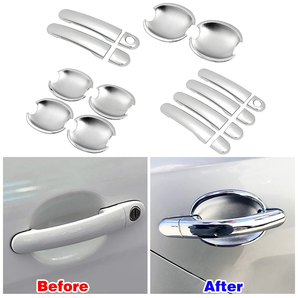 Хромированная крышка дверной ручки для Seat Ibiza 3/5 Mk3 Mk4 6L 6J FR 2002-2016 2008 2015