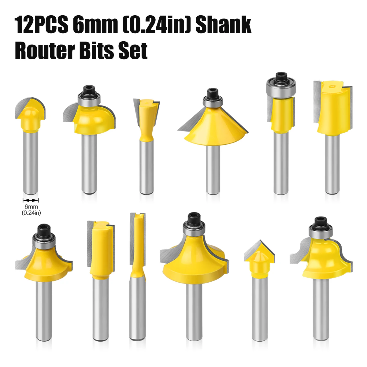 

Набор фрез RCT твердосплавные 12 шт.