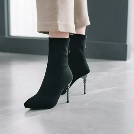 

Oversize Large size Big size Autumn and winter boots Pointed toe Thin heel boots female women shoes Banquets