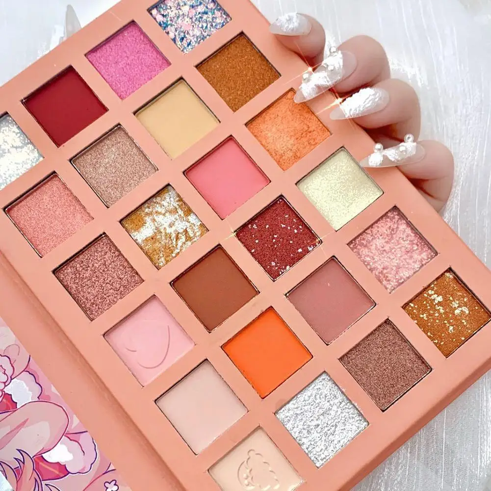 

24 Colors Eyeshadow Palette Korean Matte Shimmer Eye Makeup Glitter Pearlescent Beauty Palette Color Girl Parties For Begin B1M7