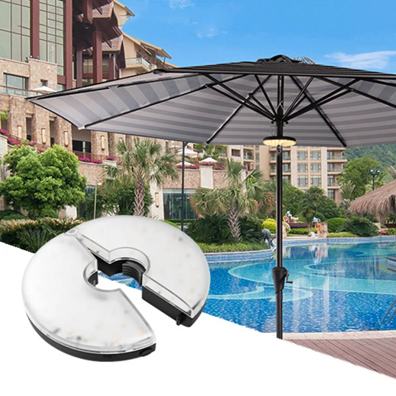 

1pc LED Patio Parasol Light Adjustable Super Bright Umbrella Lamp Portable Detachable Garden Sunshade Lighting Decoration