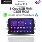 Автомобильный DVD-плеер Carplay, 9 дюймов, IPS, Android 11,0, 6 ГБ + 128 ГБ, GPS, Wi-Fi, Bluetooth 5,0, RDS, радио для Dacia, Renault Duster, Logan, Sandero