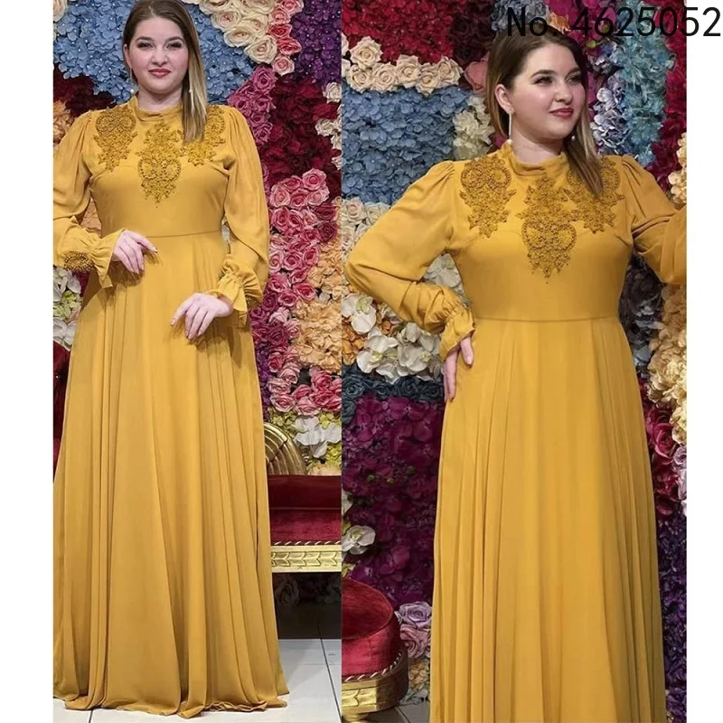 

Африканские платья для женщин Лето 2022 Африканские женщины с длинным рукавом Круглый вырез желтый фиолетовый оранжевый розовый длинное пла...