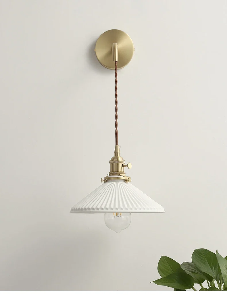 Современная керамическая настенная лампа в скандинавском стиле зеркальная для