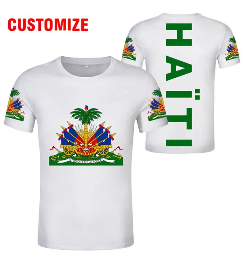 

Haiti Nation Flag T-shirt French Haitian Republic Fashionable and Interesting Haiti National Flag Tshirt National Emblem T Shirt