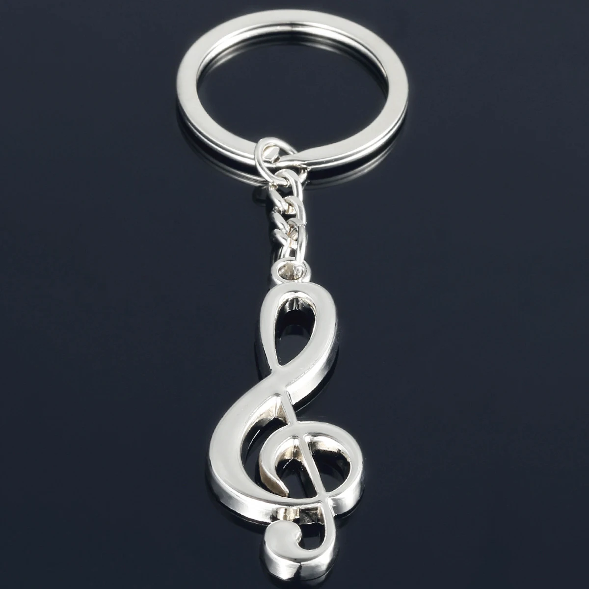 

Personalized Elegant Musical Note Geometry Keychain Smooth Car Motorcycle Mountaineering Bag Key Chain Accessories Keychain