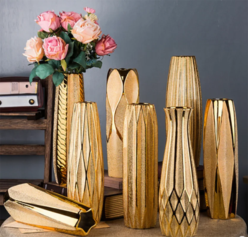 

Vase Home Decor Decoration Accessories For Living Room Wall Planter Decorations Maison Golden