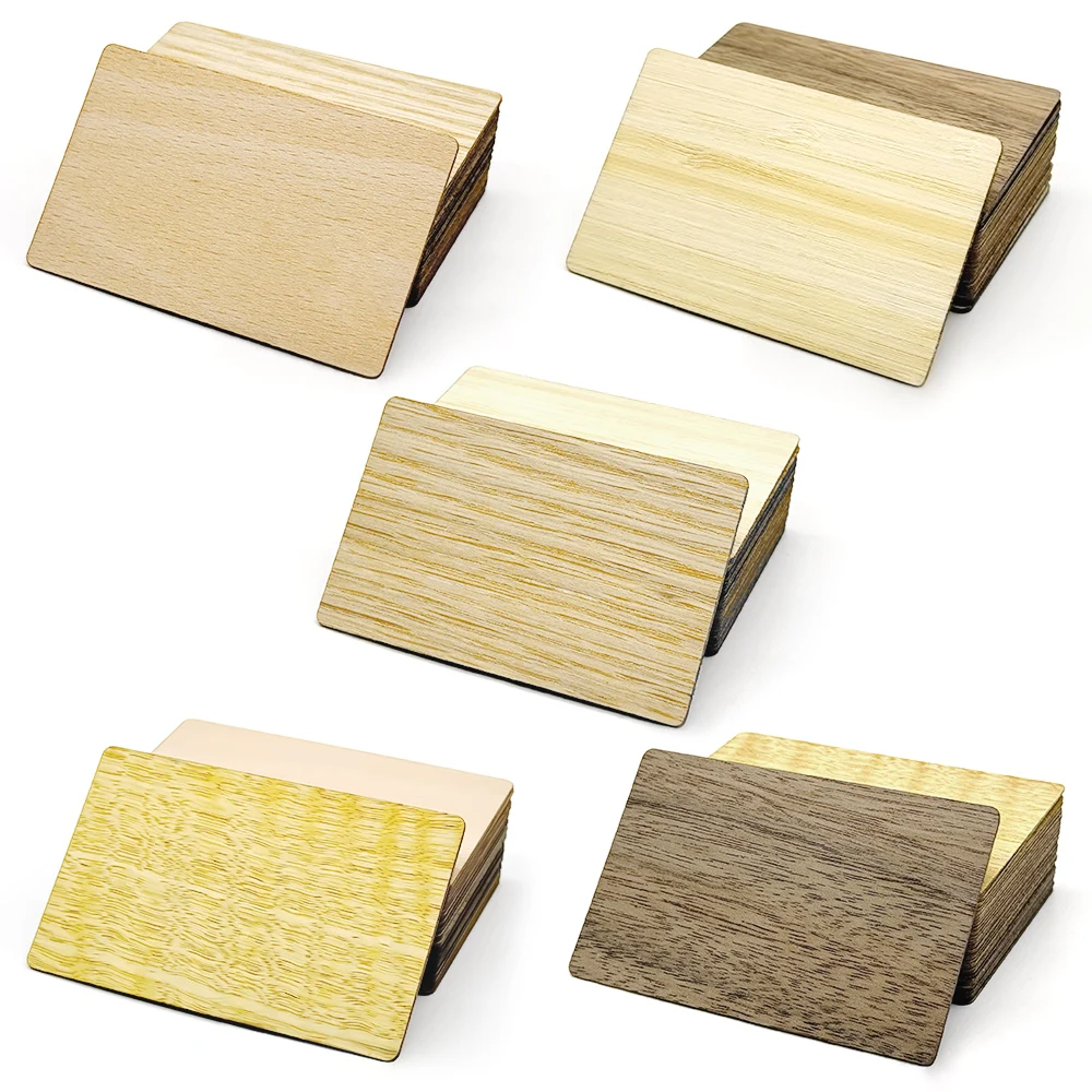 Фото RFID S50 Smart Wooden Card 14443A Classic 1K EV1 S50 Наклейка с мокрой инкрустацией F08 1024 байта RFID-метки IC M1 TAG №5