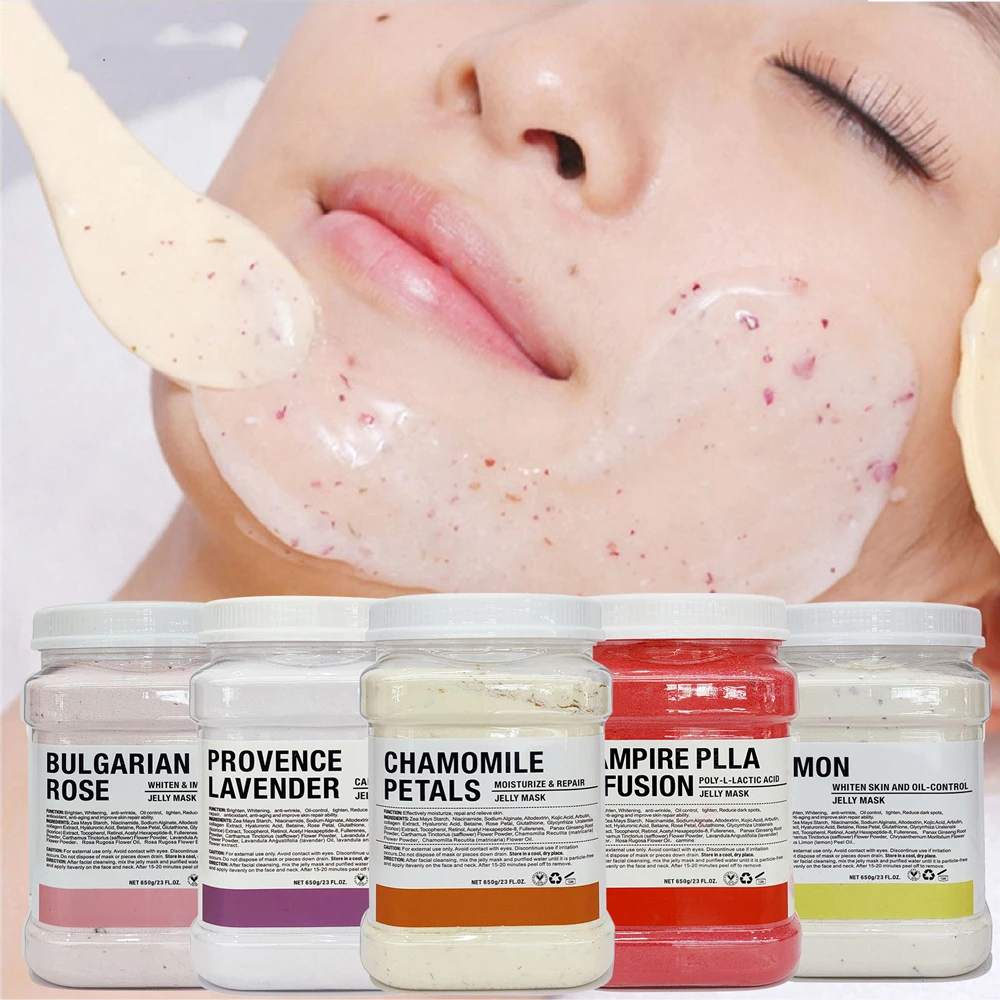 

650g Soft Hydro Jelly Mask Powder Face Skin Care Whitening Rose Collagen Peel Off DIY Professional Beauty Salon Vampire Mask