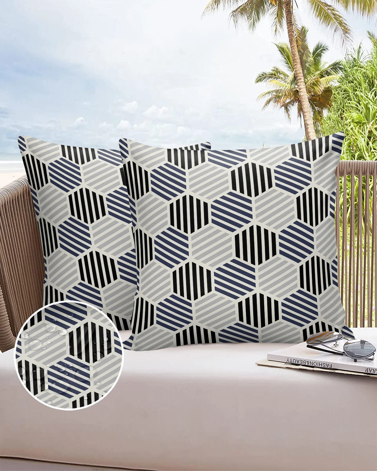 

Наволочки для подушки с геометрическим рисунком, современные шестигранные, 40x40 см, хлопково-льняные украшения для дома и офиса, 60x60 см