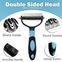 pet dog comb hair remover cat comb for long hair curly dogs cats removal undercoat pet brush rake dematting brush dog supplies