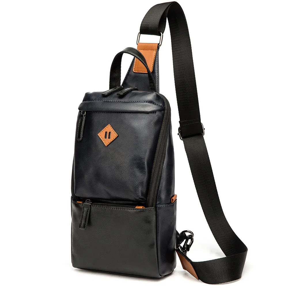 

Мужская брендовая кожаная сумка-мессенджер, повседневная нагрудная сумочка-слинг, Винтажный Мужской портфель на ремне, Роскошный деловой клатч через плечо