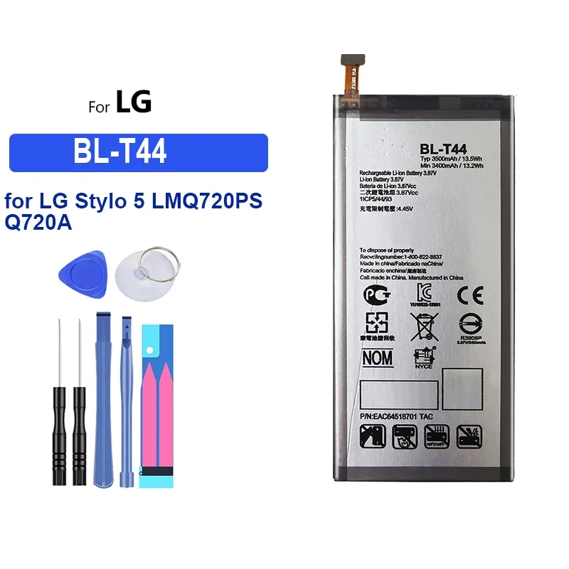 Сменный аккумулятор BL-T44 емкостью 3500 мАч для LG Stylo 5 stylo5 LMQ720PS Q720A