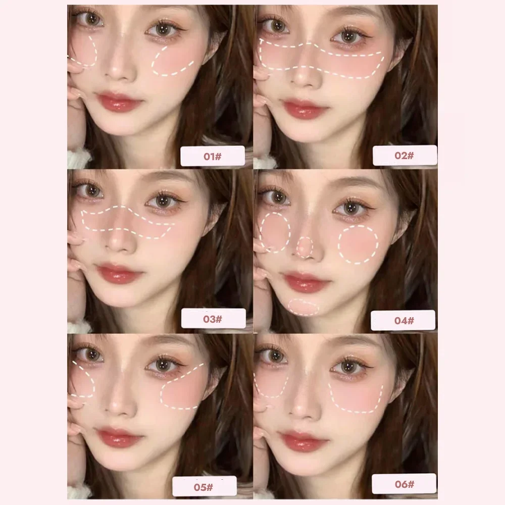 Воздушные румяна глина пигментированные пудровые кремовые DaimAnpu стойкие нежный