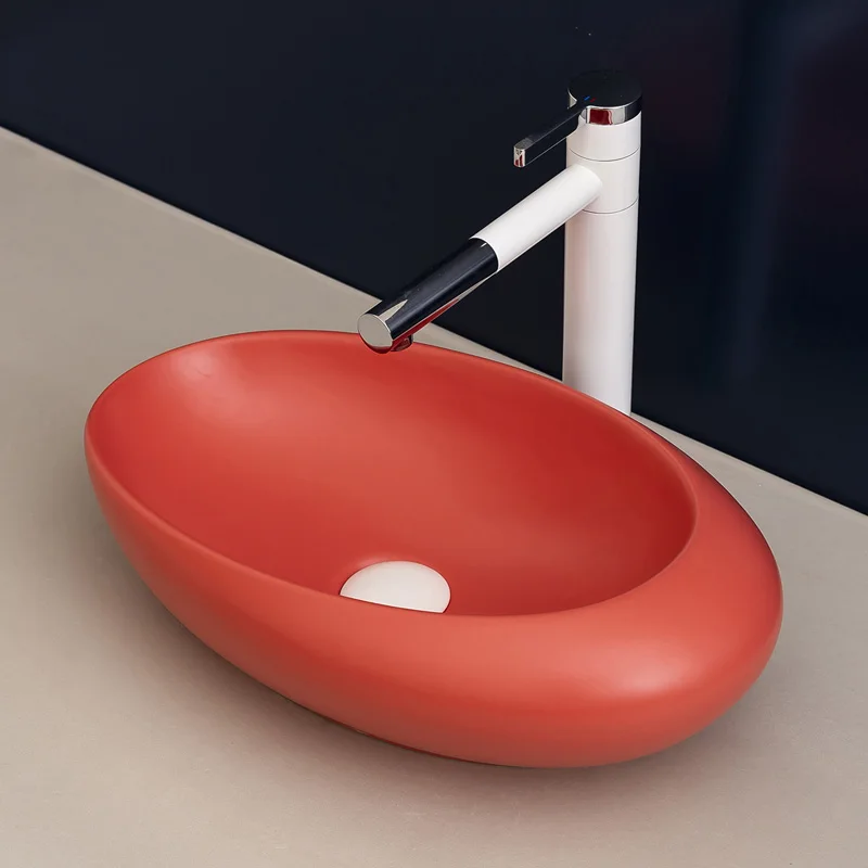 

Oval Jingdezhen Bathroom ceramic sink wash basin Counter Top Wash Basin Bathroom Sinks hand painted ceramics bowls