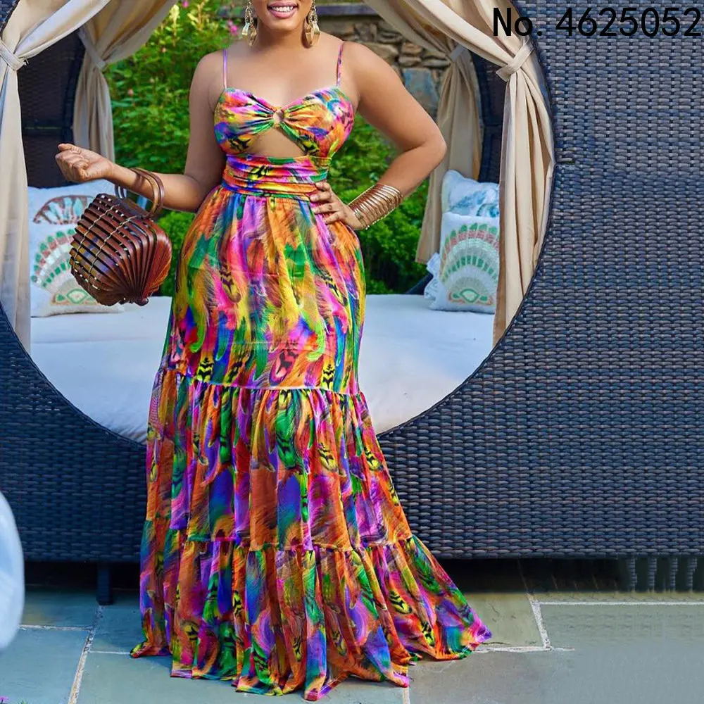 

Spaghetti Strap Mermaid Dresses Sexy Backless Floor Length Evening Party Night Club Vestidos Mujer Fishtail Dress 2022 Summer