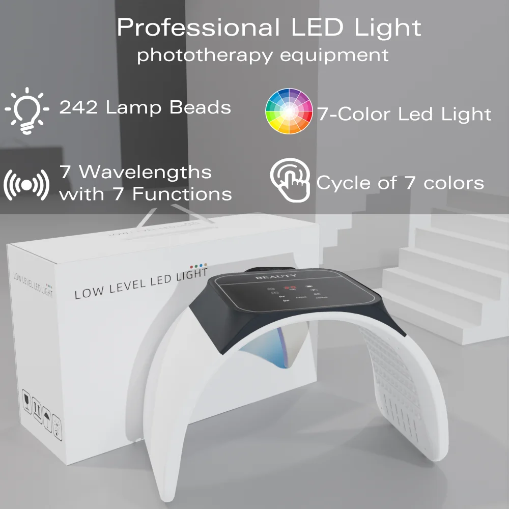 

7 Color LED Photon Heating Threapy Face&Body Mask Machine Salon Home Use Skin Rejuvenation Acne Skin Care