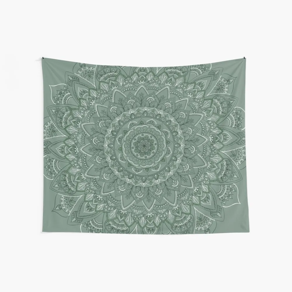 

Dark Green Mandala Psychedelic Decor Weird Aesthetic Wall Coverings Occult Tapestries