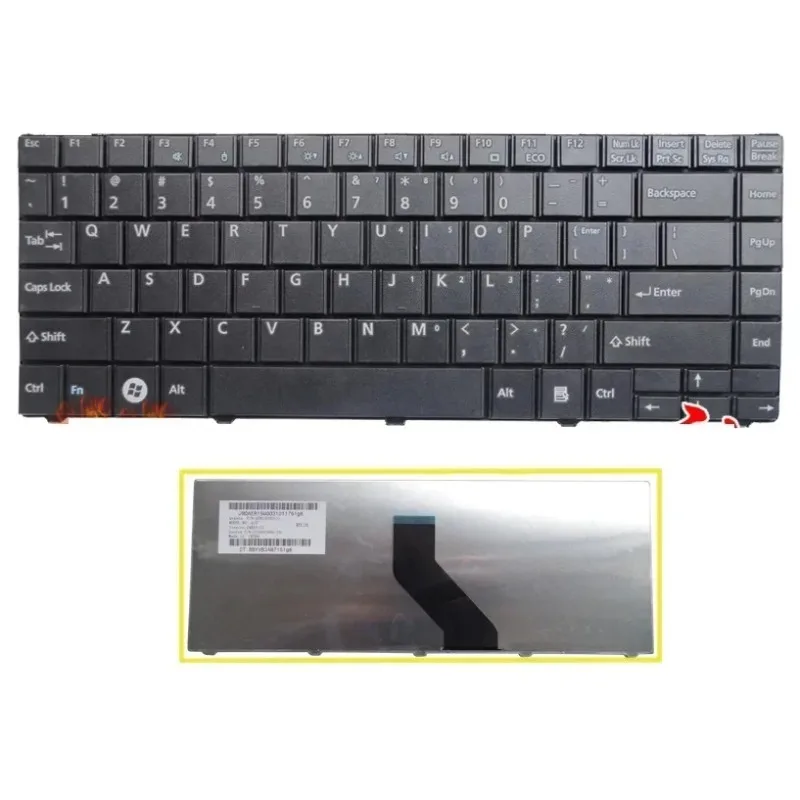 Фото Новая американская клавиатура для Fujitsu Lifebook LH531 BH531 LH701, черная клавиатура №1