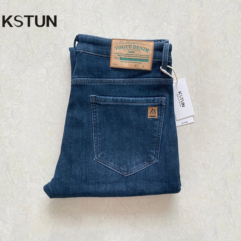 

Fleece Jeans Men Pants Winter Jeans Warmer Autumn And Winter Men's Trousers Thicken Pants Slim Straight Blue Grey Men's Clothing
