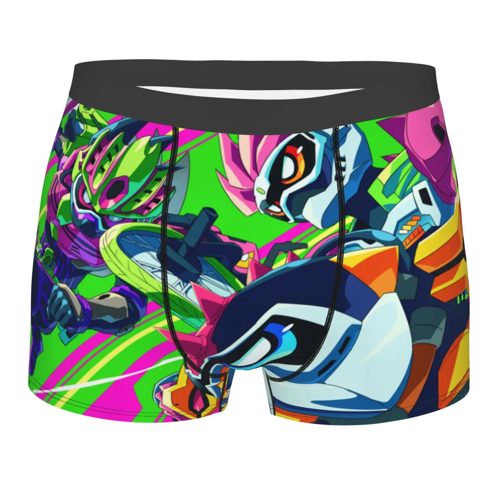 

Крутые Мультяшные мужские трусы Kamen с двусторонним принтом мягкое женское нижнее белье из полиэстера с принтом