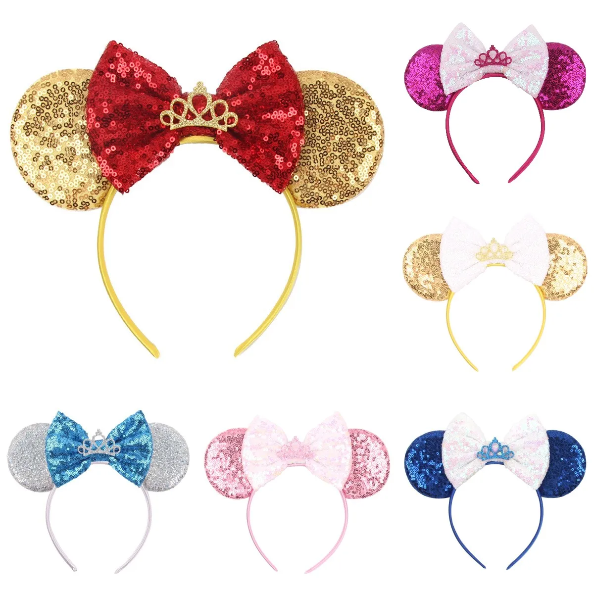 Bow Mouse Ears Popular Sequins Headband for Children Glitter Hairband Kids Hair Accessories Chic Girls Party Hair Decoration
