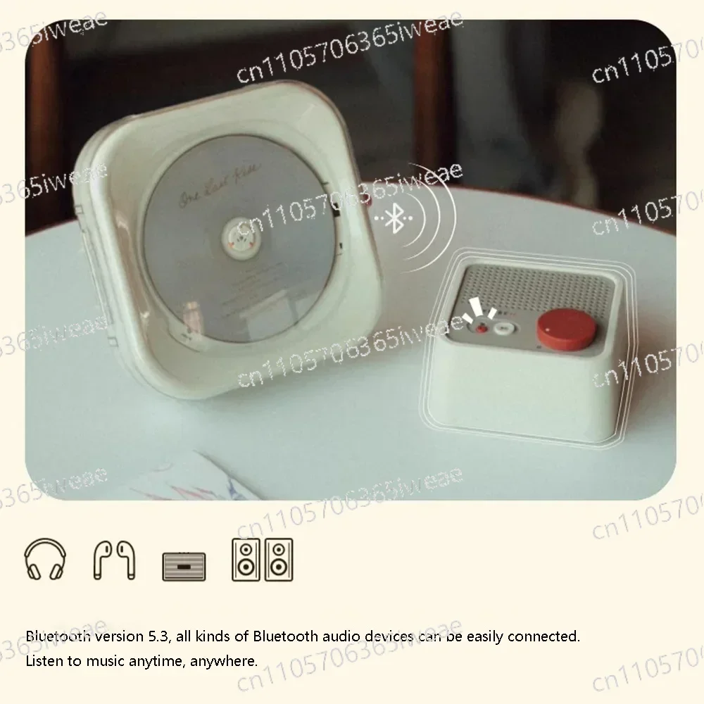 Фото Портативный CD-плеер, музыкальный Walkman, Bluetooth 5.3, перезаряжаемый, Hi-Fi, компактный, миниатюрный, с многорежимным воспроизведением №3