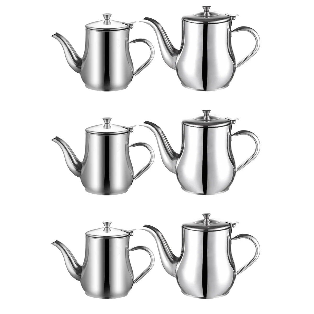 

6 Pcs Grease Container with Strainer Stainless Steel Oil Storage Can Easy Grip Handle Oil Can