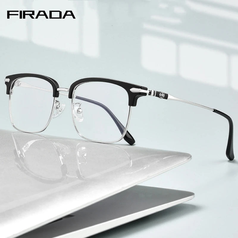 

FIRADA Fashion Eyeglasses Classic Vintage Comfortable Eyewear Myopia Optical Prescription Glasses Frame For Men And Women 18007