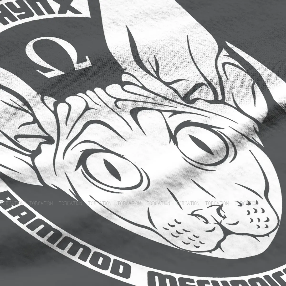 Белая футболка Rammod с рисунком кота без волос в стиле Sphynx симпатичная 4XL женская