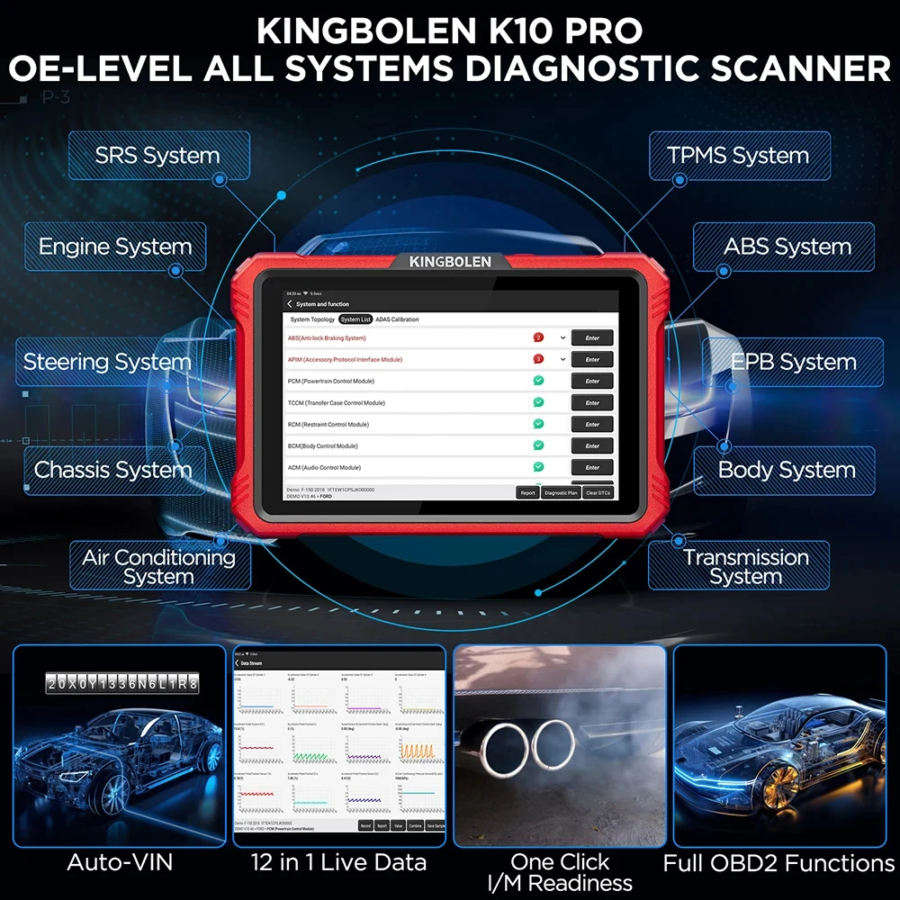 KINGBOLEN K10 PRO Elite CAN FD DoIP Все системы автомобильных диагностических инструментов 40