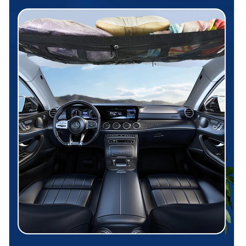 Универсальный сетчатый органайзер для внутренней отделки автомобиля на крышу