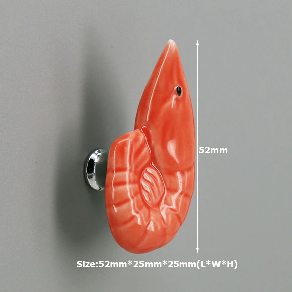 

Керамическая ручка в форме креветки