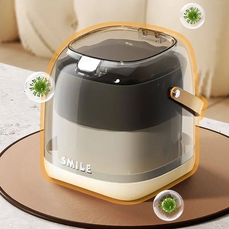 Роскошный Настольный мусорный бак Beishan 2L маленькая бумажная корзина с ручкой