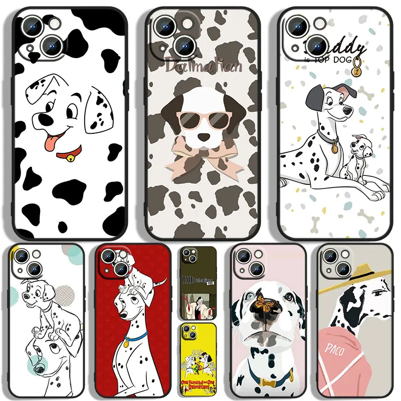 

Disney Dalmatians 101 Phone Case For Apple iPhone 11 12 13 14 Max Mini 5 6 7 8 S SE X XR XS Pro Plus Black Funda Cover Soft Back