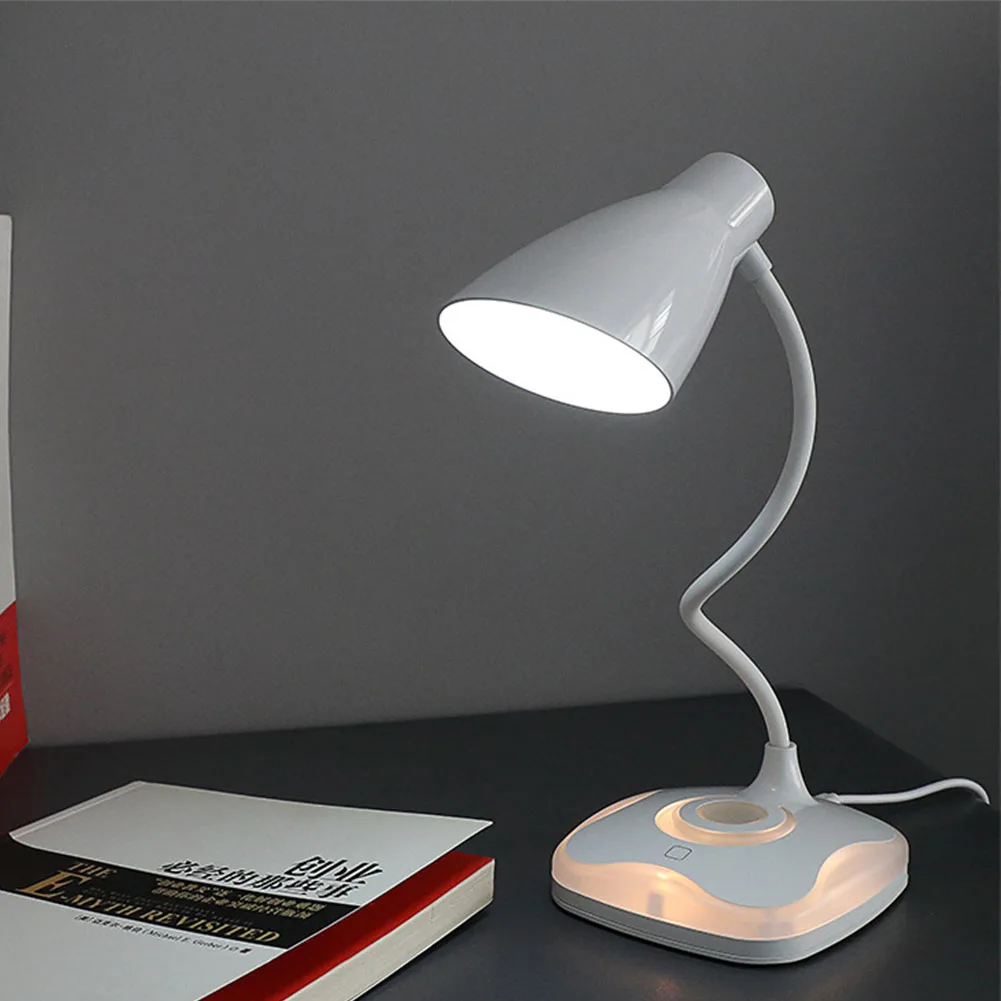 

Bedside LED Bulb Table Reading Light Desk Lamp USB Rechargeable Learning Bedroom Adjustable Brightness Study Portable Folding