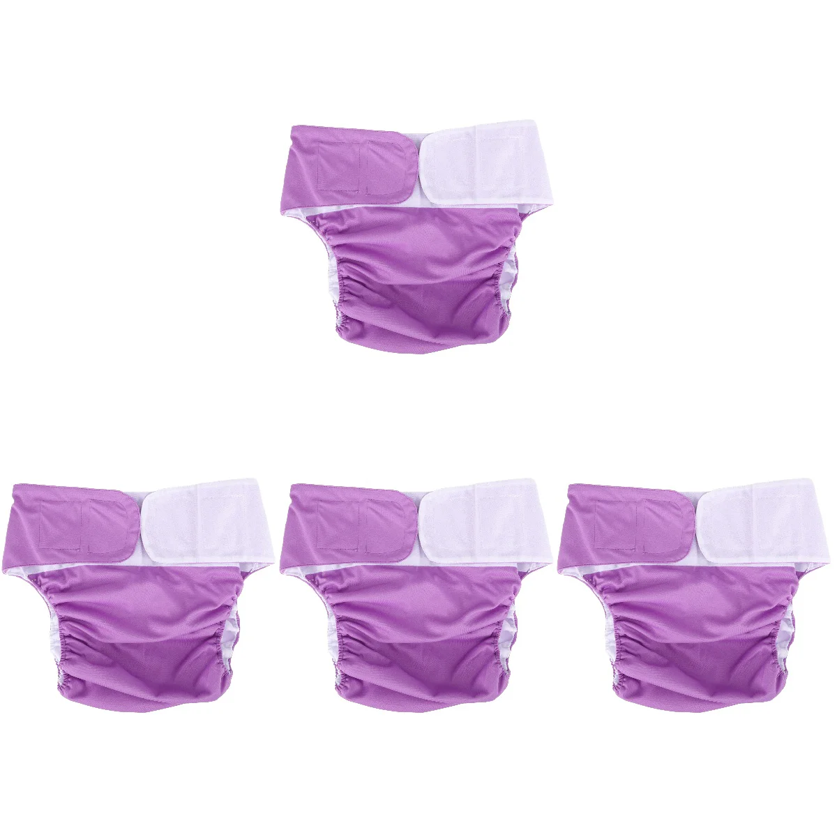 

4 Pieces Adult Diaper Anti-leak Nappy Reusable Elderly Home Disposable 75x65cm Sticky Purple Fleece Disable Men Women